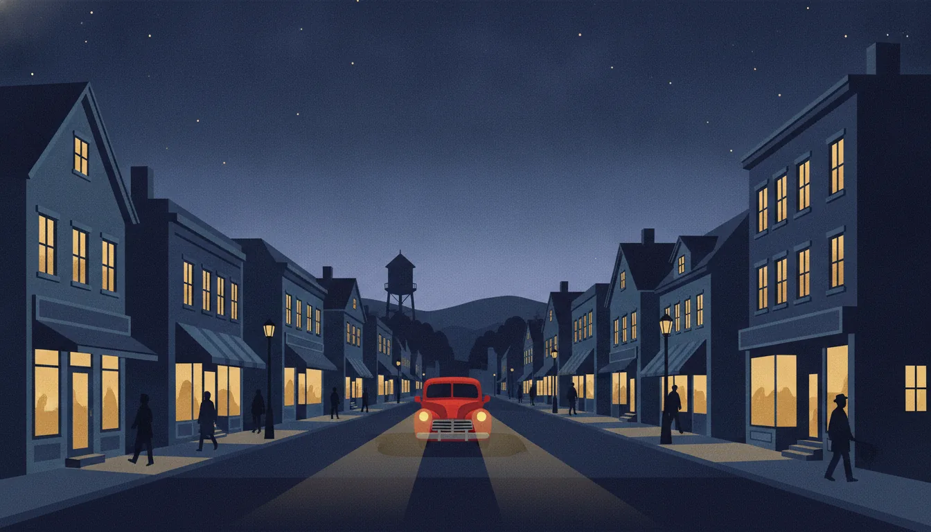 Illustration of a Rescue van heading out across Northern NJ at dusk