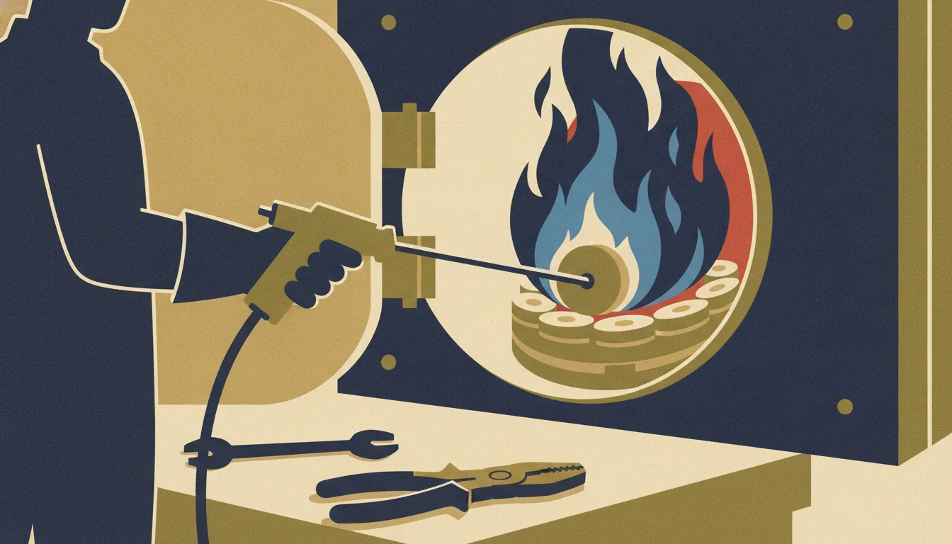 Illustration: furnace burner flames during service