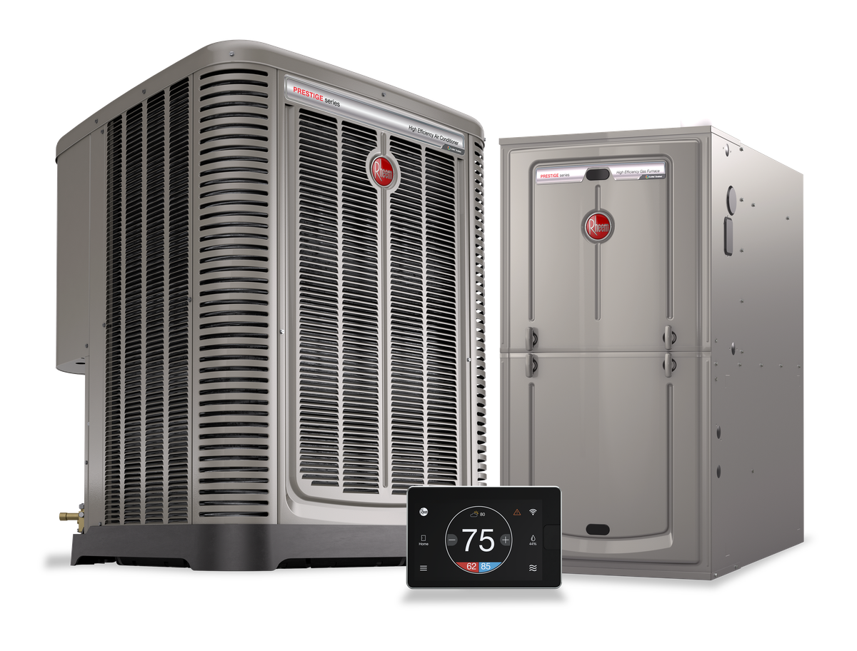 Rheem Prestige A/C and gas furnace combo system — $500 off complete install