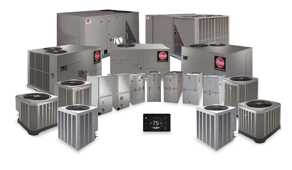 Rheem commercial rooftop packaged HVAC units